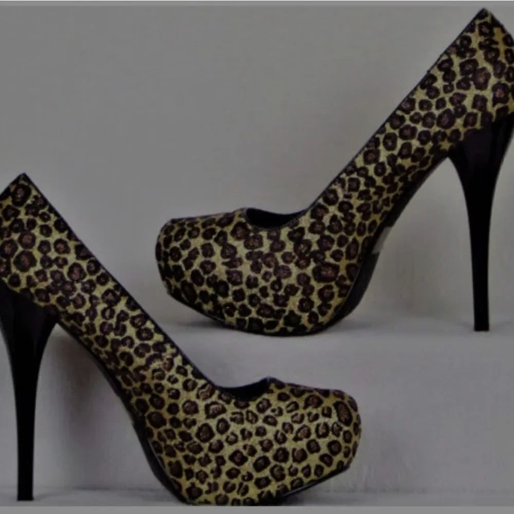WOMEN"S ANIMAL PRINT STILETTOS PUMP SHOES